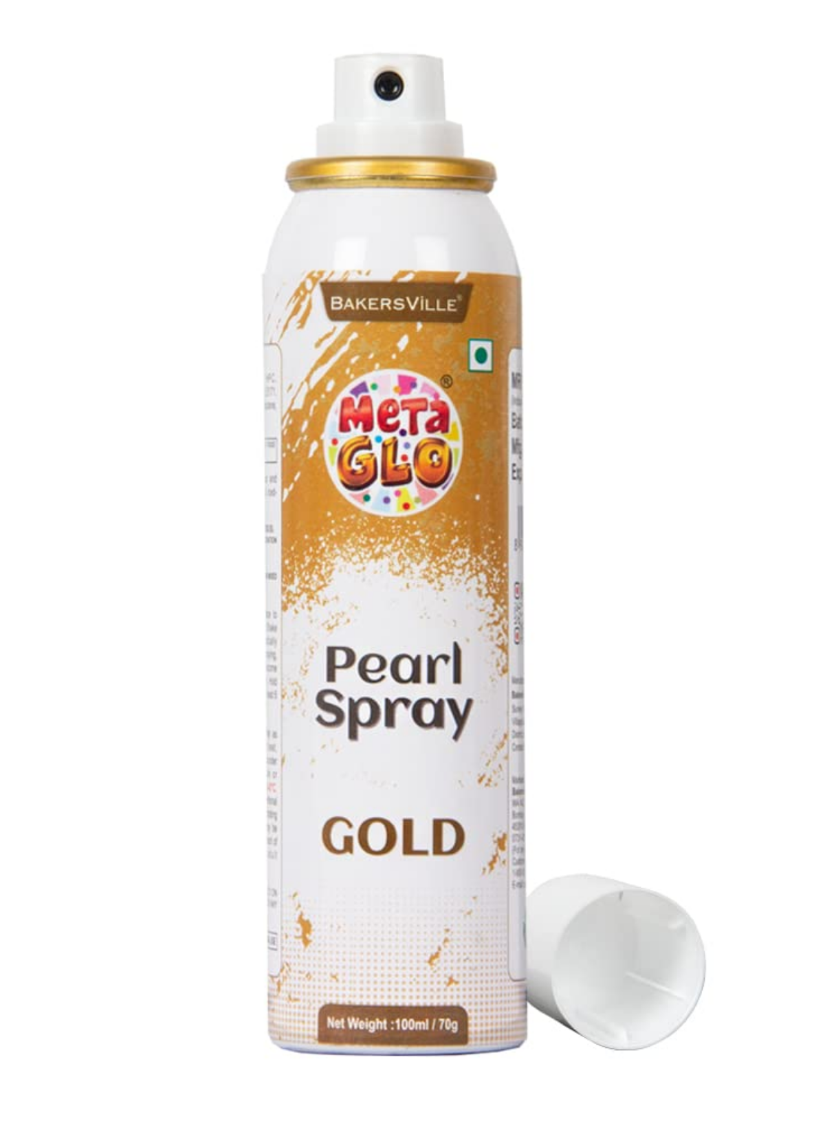 MetaGlo Edible Gold Pearl Spray 100ml | Cake Decorating Spray(SB-P-SPRAY-GOLD)