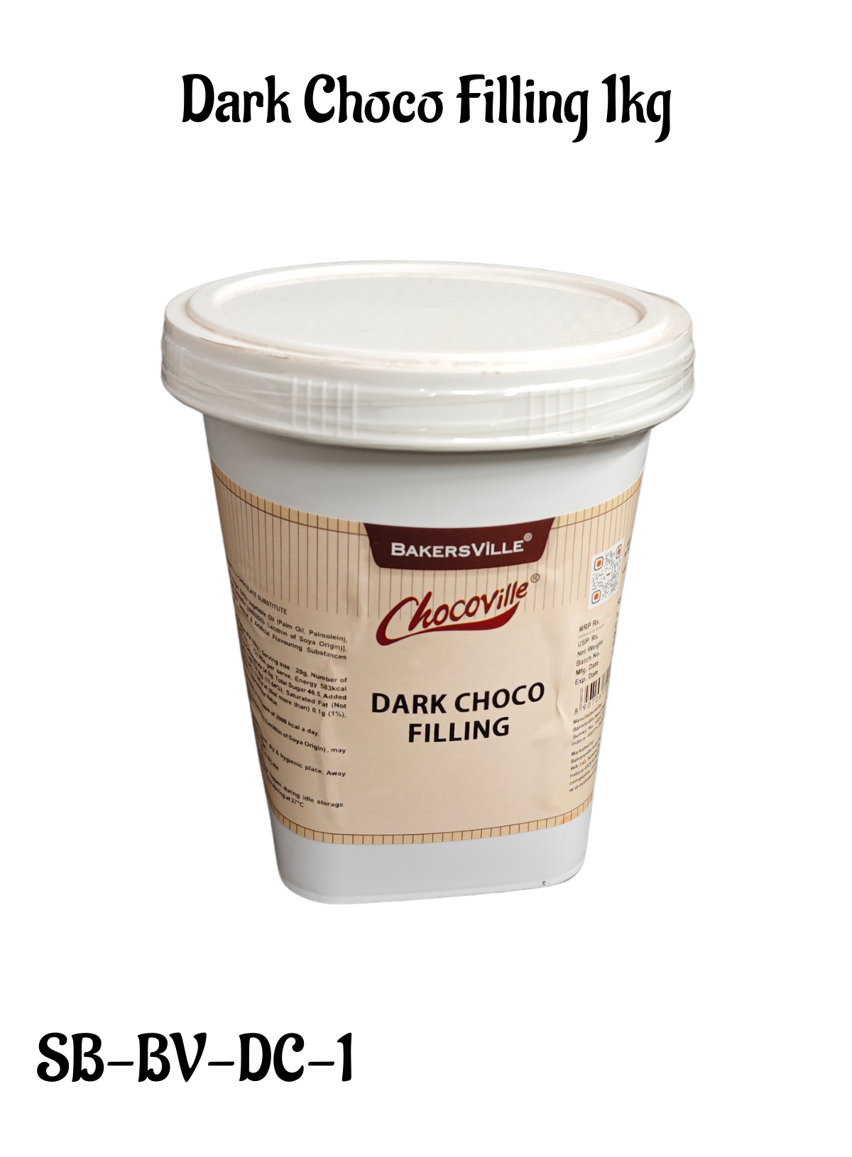 CAKE DECOR™ Chocoville Dark Choco Filling (1kg) - Dessert decorating and topping - (SB-BV-DC-1)