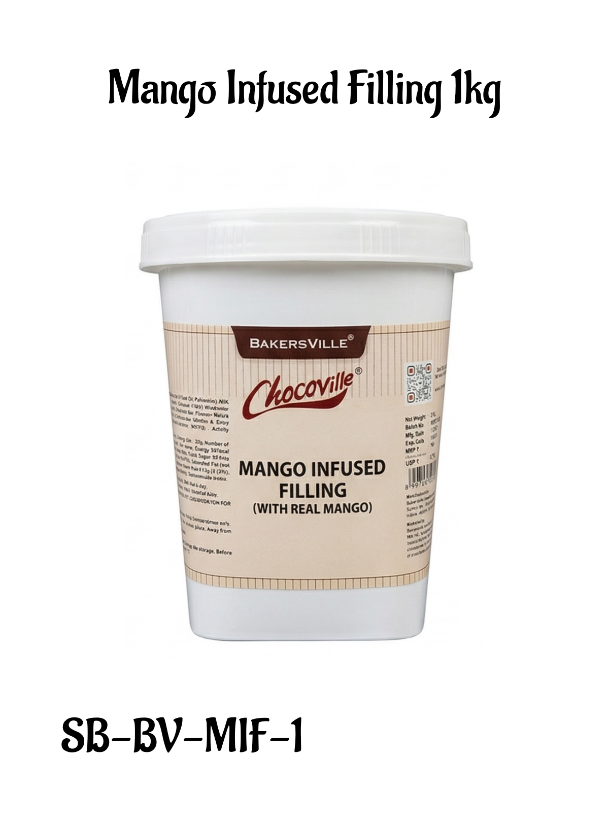 CAKE DECOR™ Chocoville Mango Infused Filling (1kg) - Dessert decorating and topping - (SB-BV-MIF-1)