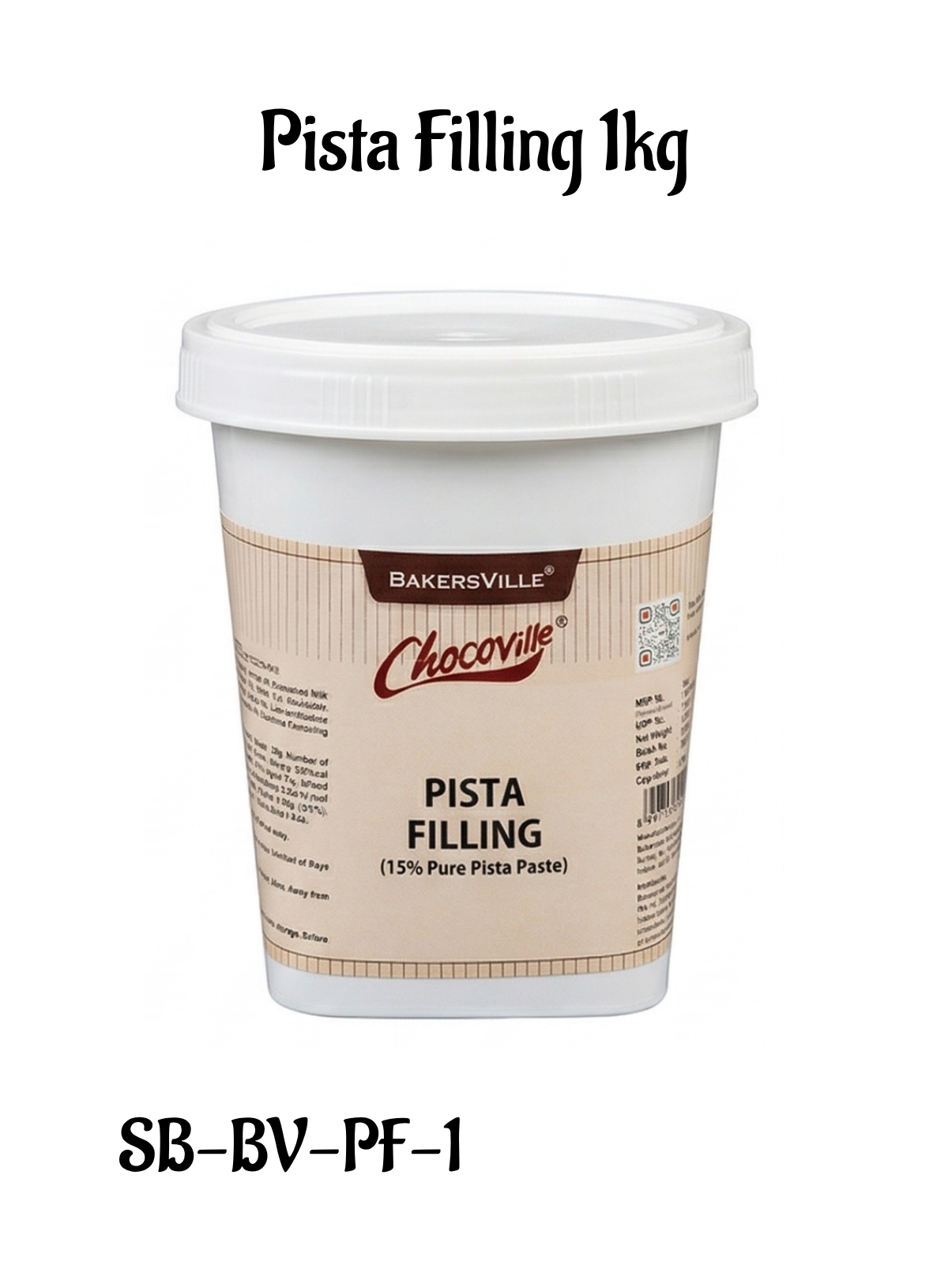 CAKE DECOR™ Chocoville Pista Filling (1kg) - Dessert decorating and topping - (SB-BV-PF-1)