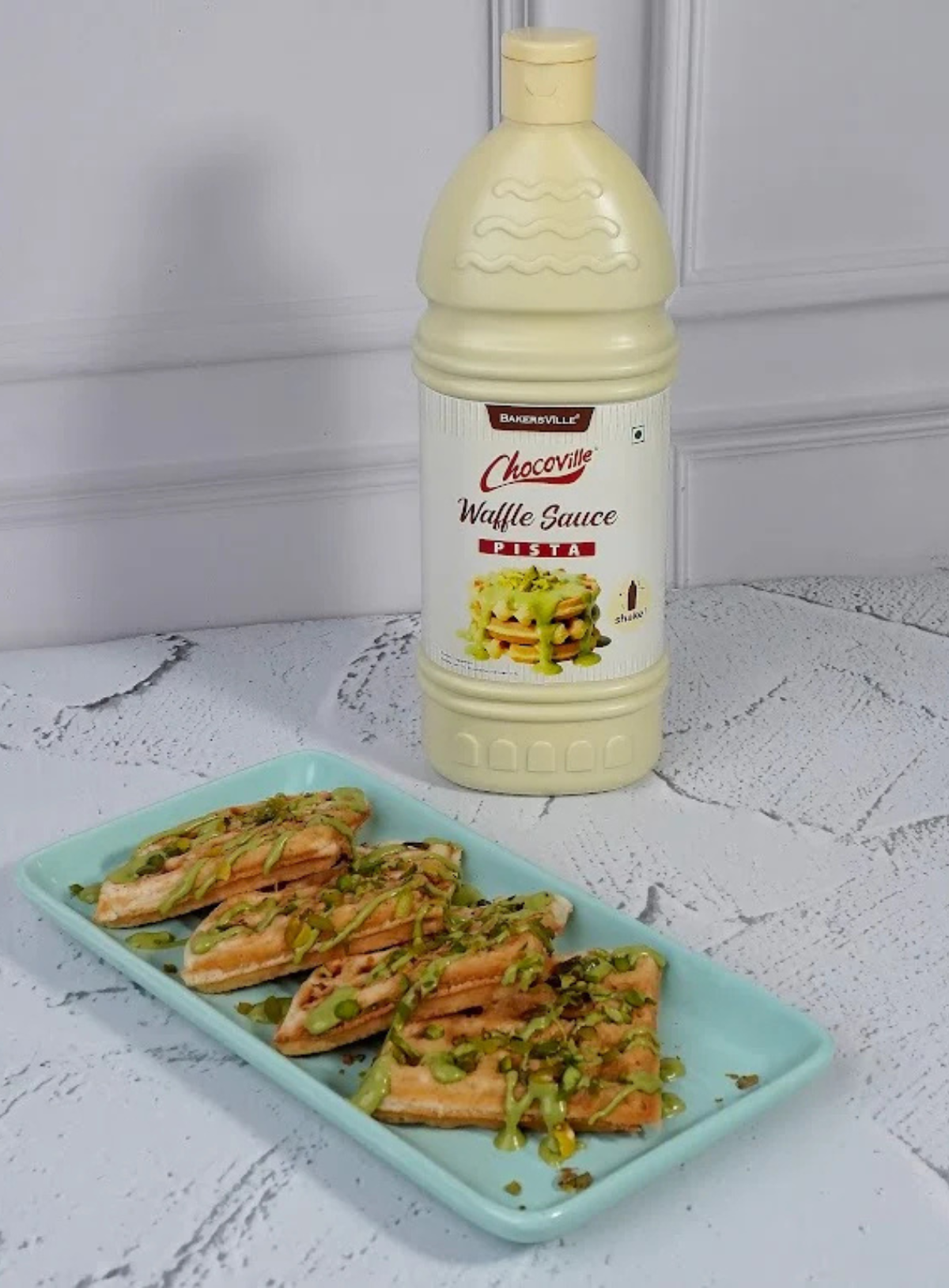 CAKE DECOR™ Chocoville Waffle Sauce Pista , 1 Kg (SB-BV-WS-P)
