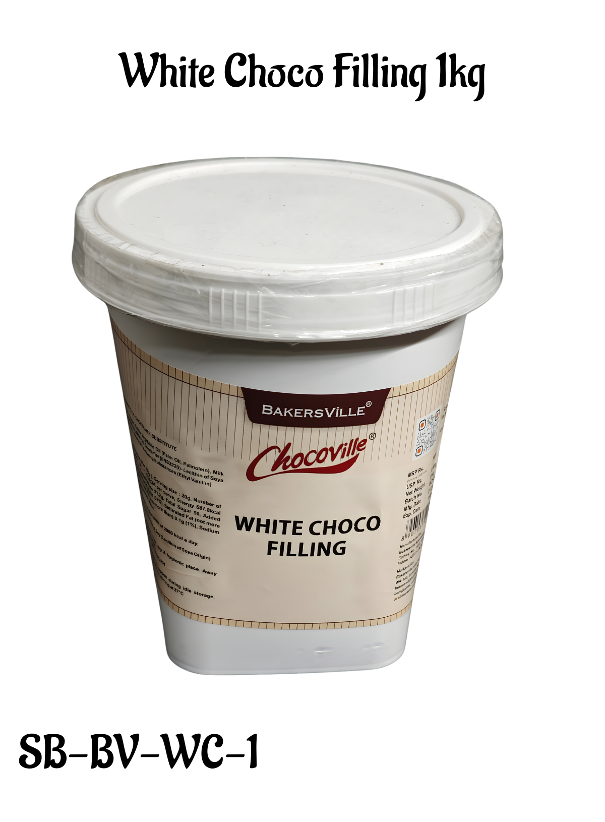 CAKE DECOR™ Chocoville White Choco Filling (1kg) - Dessert decorating and topping - (SB-BV-WC-1)