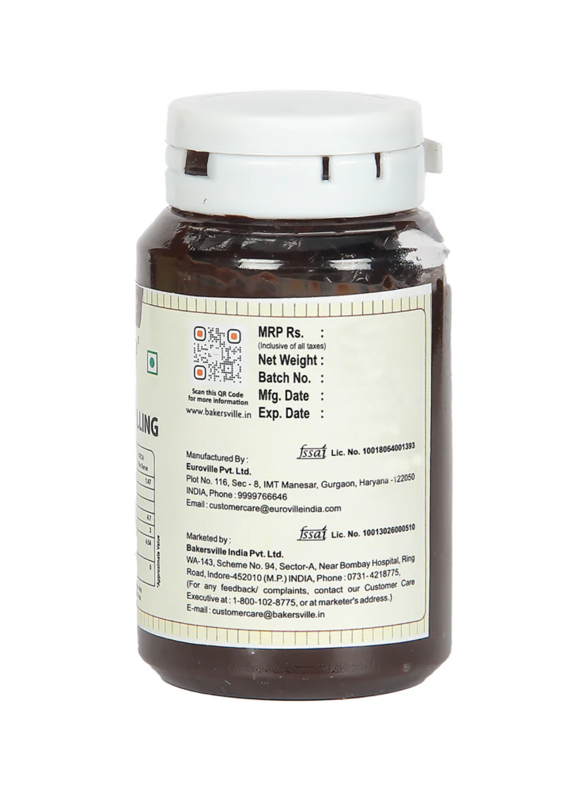 CAKE DECOR™ Chocoville Dark Choco Filling (200gm) - Dessert decorating and topping - (SB-BV-DCF)