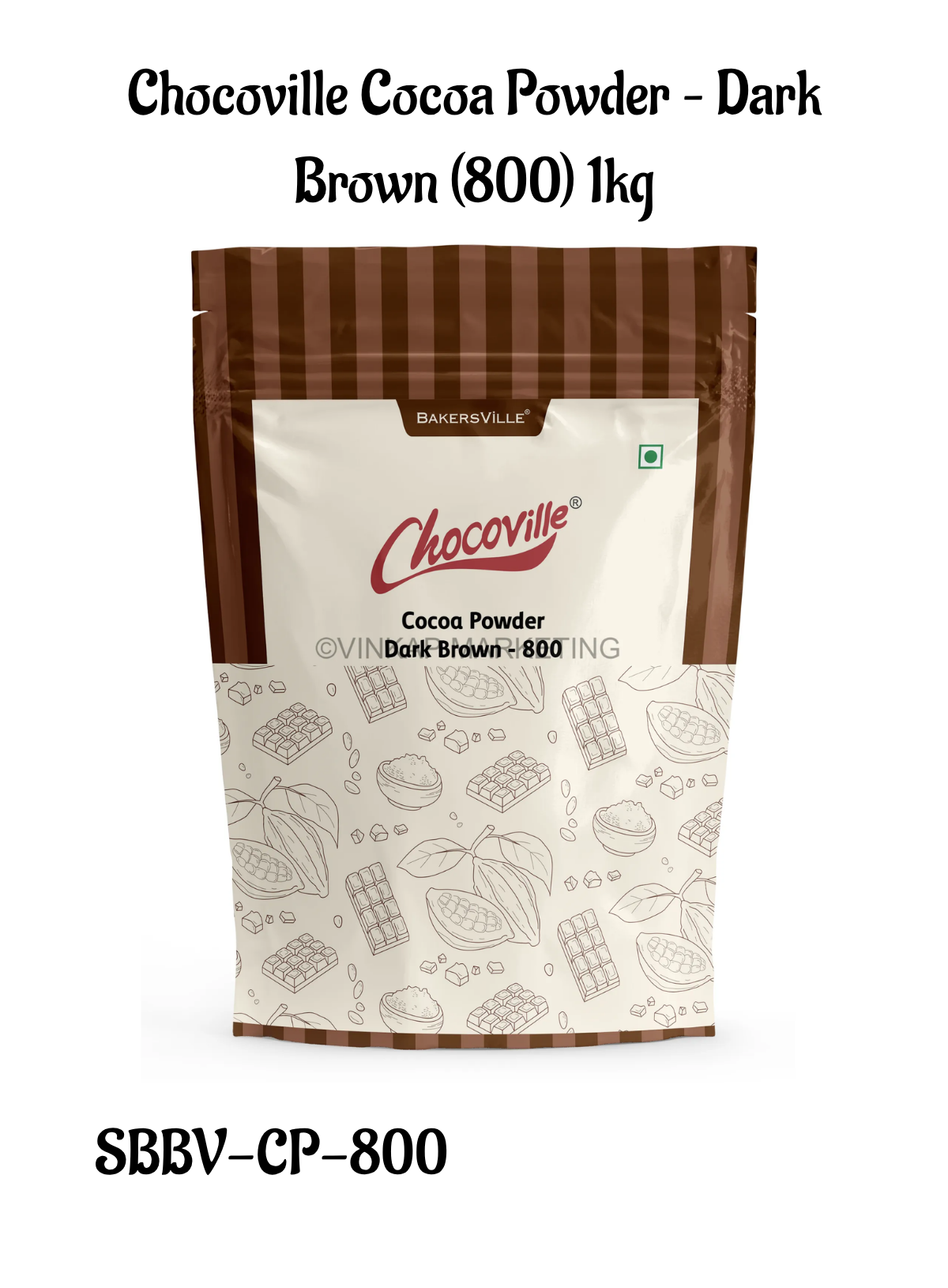 Chocoville Cocoa Powder – Dark Brown (800) 1kg(SBBV-CP-800)