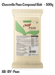 Chocoville Paan Compound Slab - 500g | Paan Flavoured Chocolate For Baking & Desserts (SB-BV-Paan)
