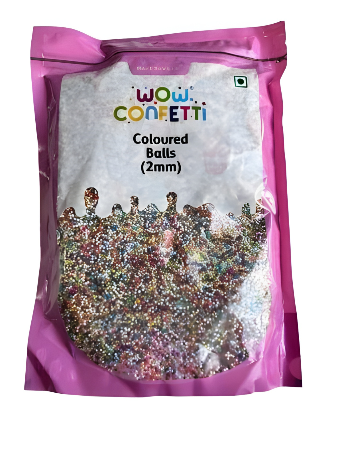 CAKE DECOR™ 1 kg Wow Confetti Coloured Balls (2mm) Sprinkles (SBCA-WOW-2MM-1KG)