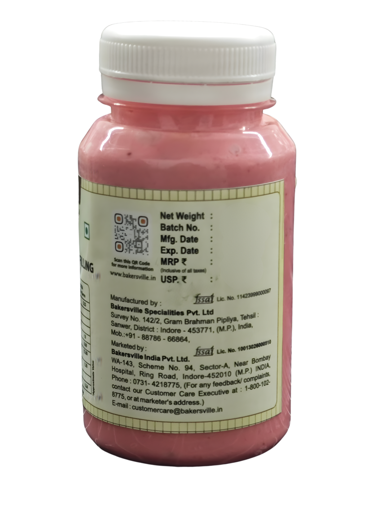 CAKE DECOR™ Chocoville Strawberry Infused Filling (200gm) - Dessert decorating and topping - (SB-BV-SIF)
