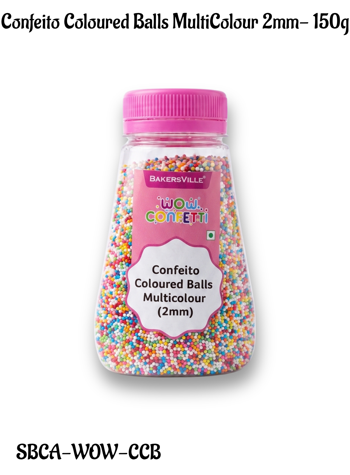 WOW Confetti Confeito Coloured Balls 2mm - 150g | Sprinkles Multicolor for Cake Decoration and Topping (SBCA-WOW-CCB) CAKE DECOR™
