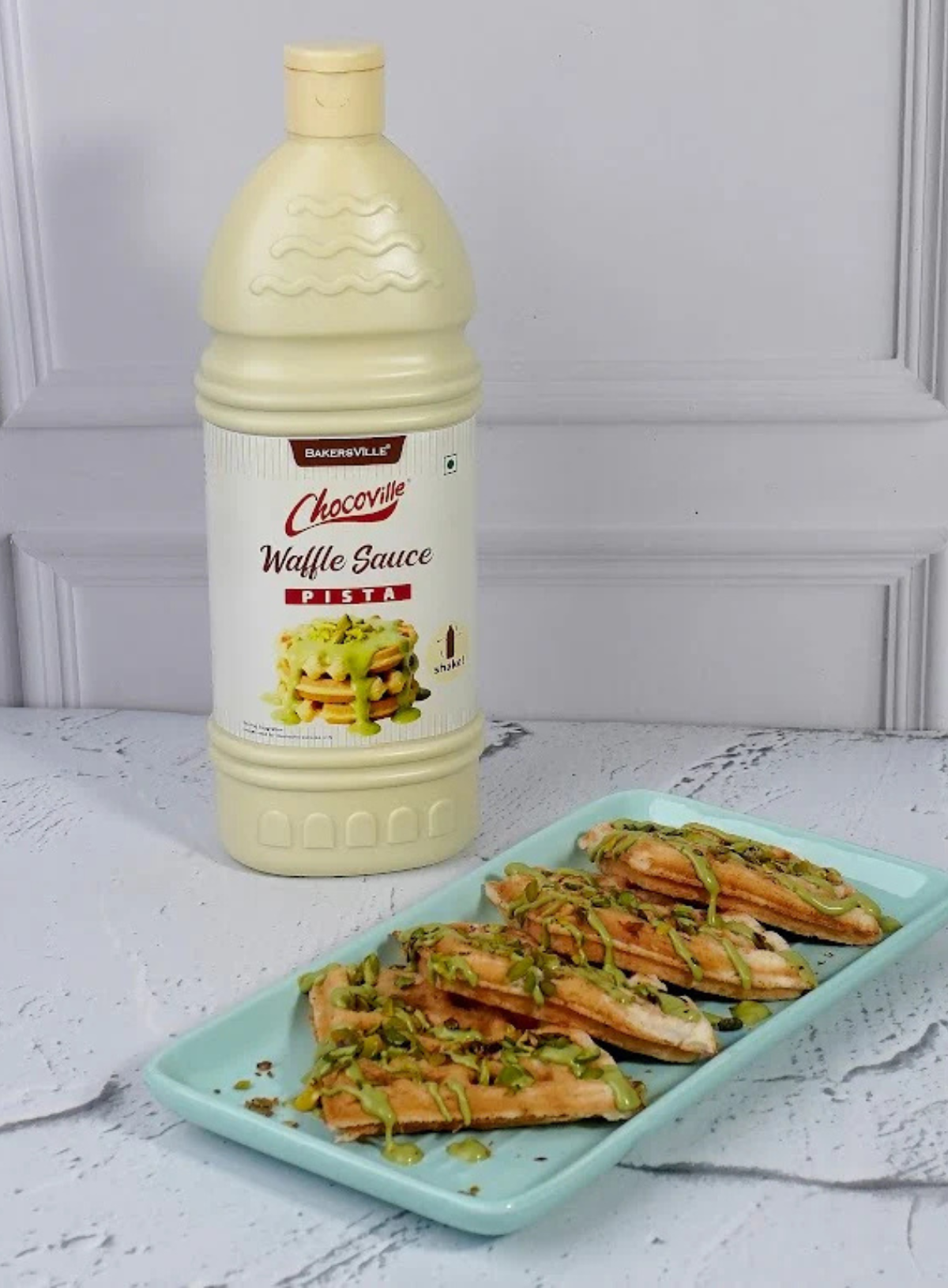 CAKE DECOR™ Chocoville Waffle Sauce Pista , 1 Kg (SB-BV-WS-P)