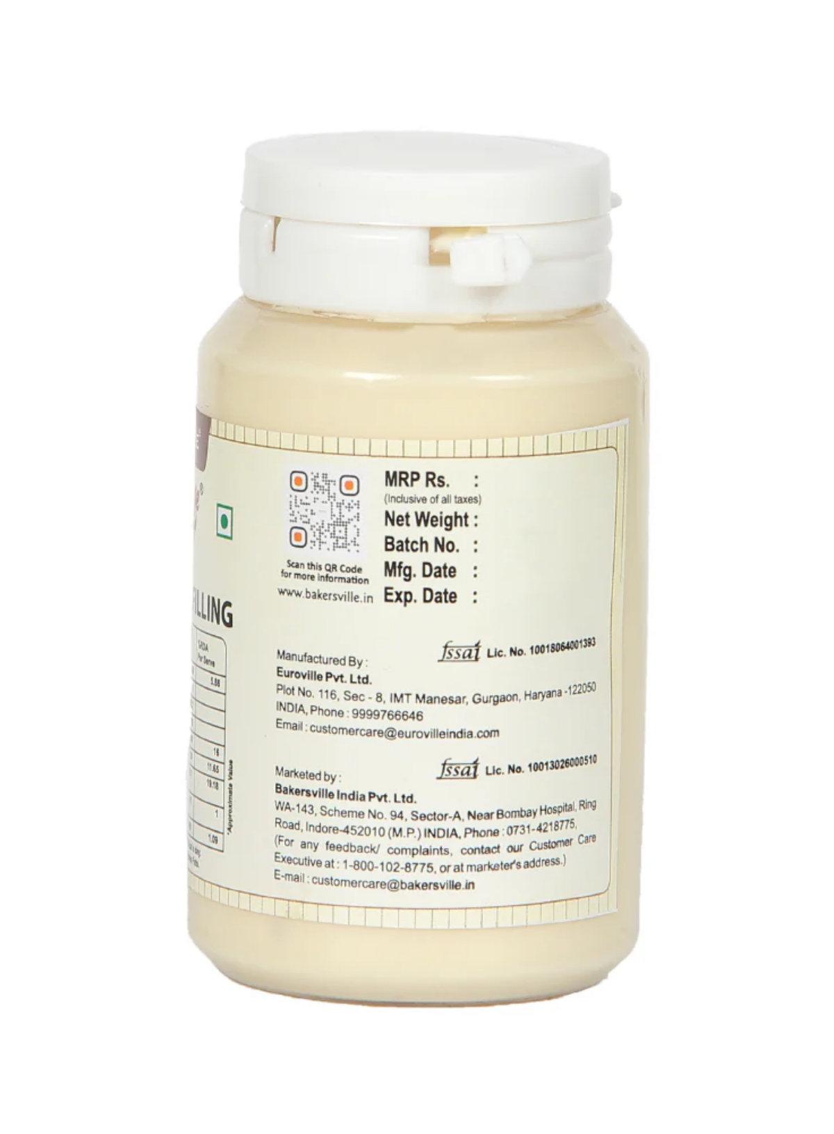 CAKE DECOR™ Chocoville White Choco Filling (200gm) - Dessert decorating and topping - (SB-BV-WCF)