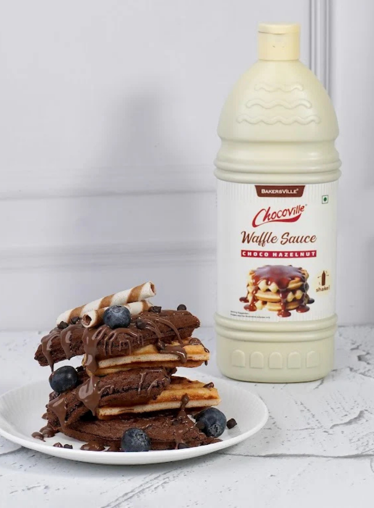 CAKE DECOR™ Chocoville Waffle Sauce Choco Hazelnut, 1 Kg (SB-BV-WS-CH)