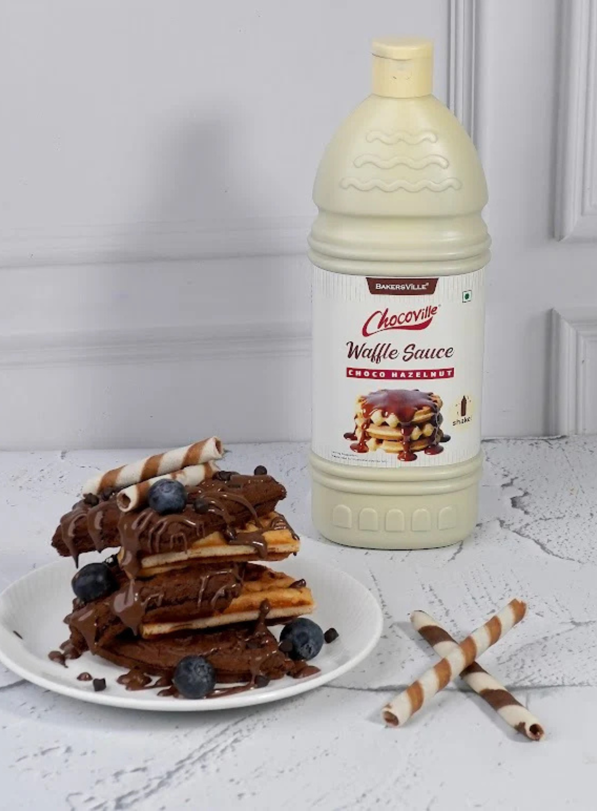 CAKE DECOR™ Chocoville Waffle Sauce Choco Hazelnut, 1 Kg (SB-BV-WS-CH)