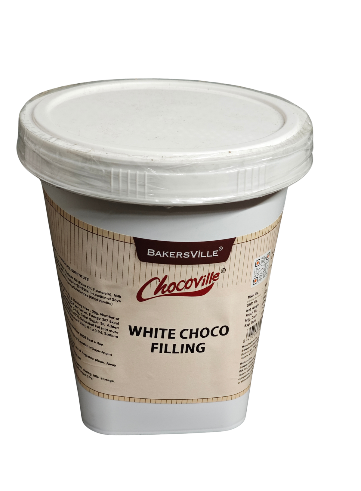 CAKE DECOR™ Chocoville White Choco Filling (1kg) - Dessert decorating and topping - (SB-BV-WC-1)
