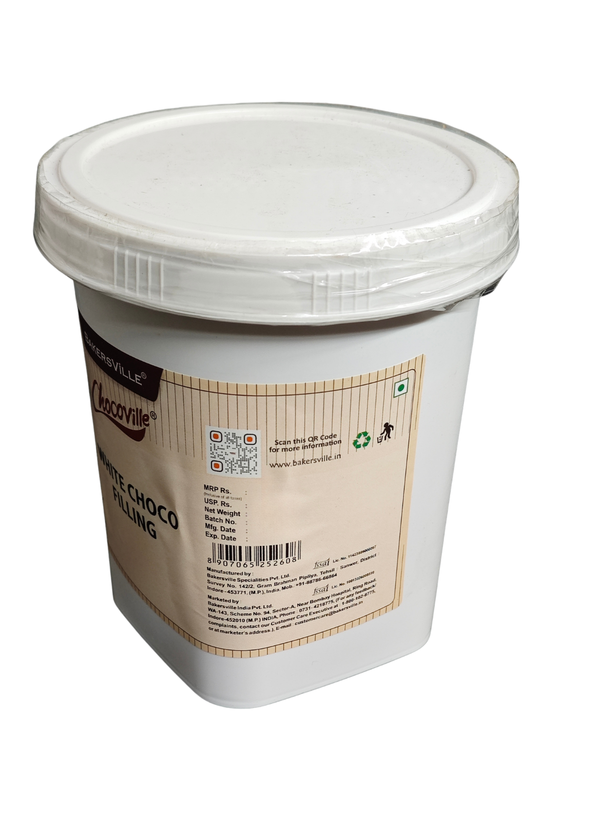 CAKE DECOR™ Chocoville White Choco Filling (1kg) - Dessert decorating and topping - (SB-BV-WC-1)